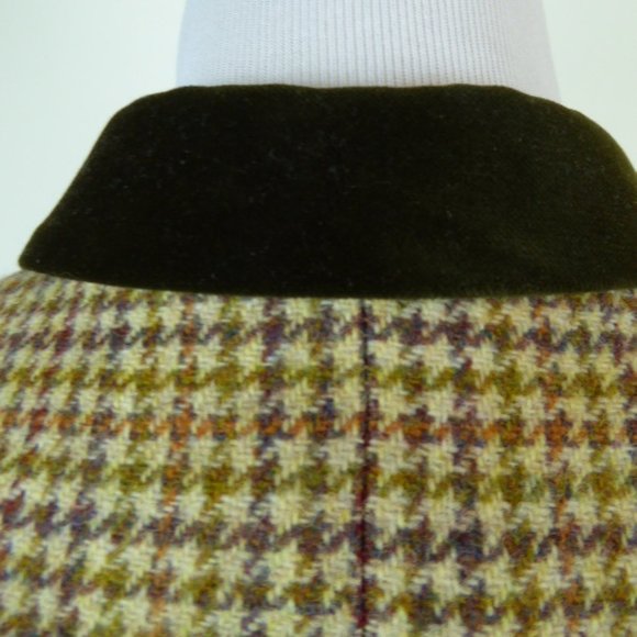 Brooks Brothers Blazer chesterfield houndstooth plaid velvet collar wool 10 - Picture 5 of 10